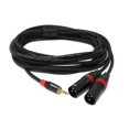 thumbnail image 1 of Cable Rannsgeer TRS estéreo de 3,5 mm a doble XLR macho, divisor en Y de 5,5 m, 1 of 2