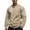 Khaki(New), variant on PNTUTB Men Casual Fashion Solid Color Pullover Textured Patch Pocket Long Sleeve Round Neck Shirts