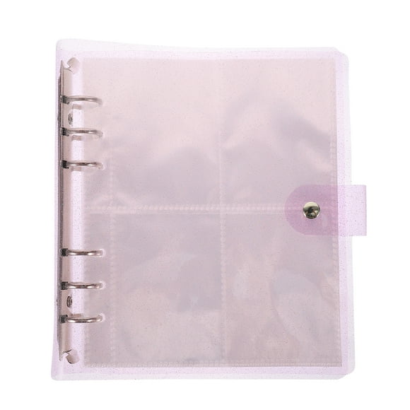 BRIGHTFUFU 1 conjunto de álbum de fotos transparentes de gran capacidad Photocard Holder Leaf Leaf Álbum