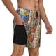 thumbnail image 2 of Balery Funny Dogs Family Bañador para hombre, shorts de playa de secado rápido con entrepierna y forro de compresión-3X-Large, 2 of 6