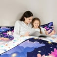 thumbnail image 4 of Manfei Cute Axolotl Twin Bedding Sets 7pcs for Kids, Glitter Stars Galaxy Bedding Comforter Set, Kawaii Animal Sheet Sets, Luxury Bedroom Decor, 4 of 8