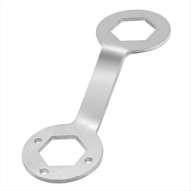 Llave de Embrague para Lavadora, Desmontaje, Tornillo Interior, Extracción de Tuerca, Llave de Larga de Doble Punta, 36/38mm, Plateada