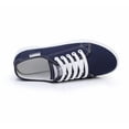 thumbnail image 4 of Women Low Top Canvas Sneakers, Lace Up Lightweight Casual Daily Walking Flat Fashion Shoes, 4 of 7