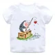 thumbnail image 4 of Lindo erizo dibujos animados animales niños algodón camisetas divertidas bebés niños camiseta divertida verano niños manga corta tops niñas ropa, 4 of 5