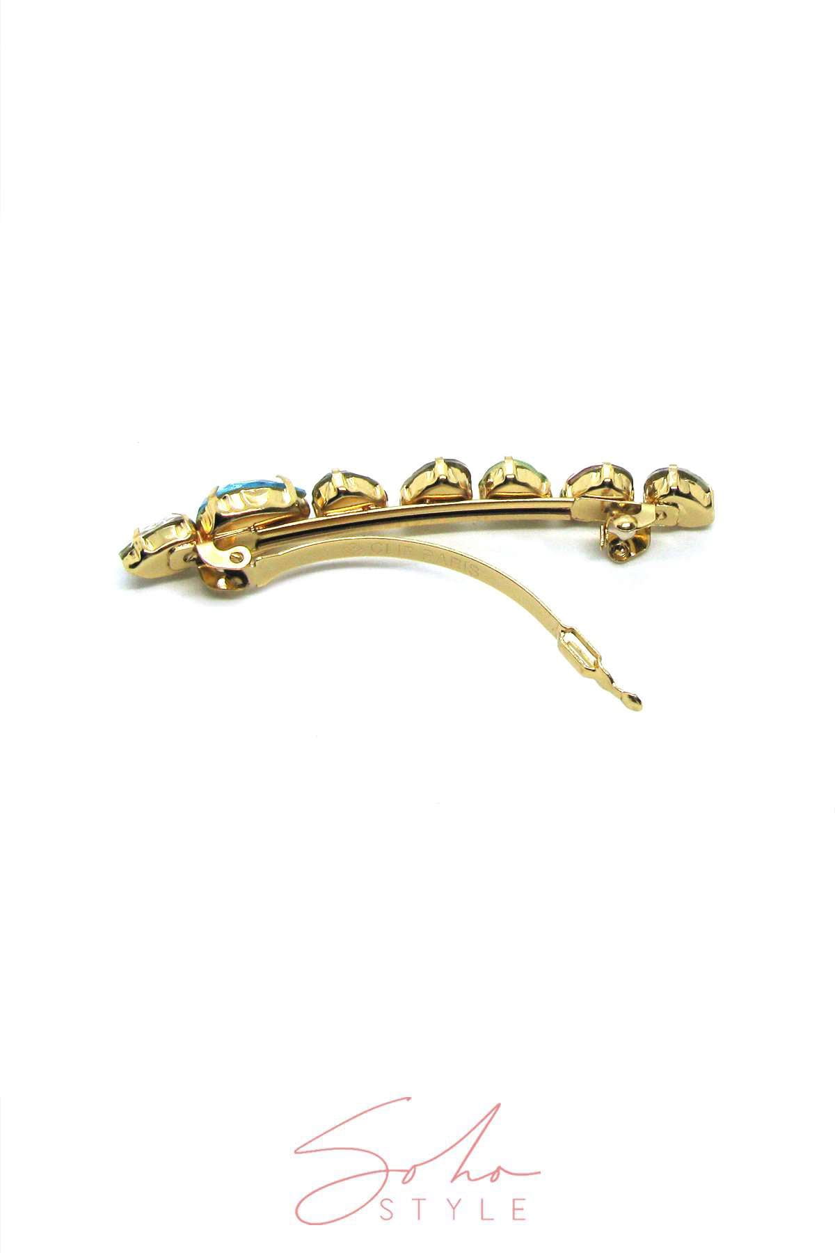 Multi-Colored Bejeweled Barrette