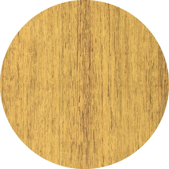 Ahgly Company Indoor Round Abstract Brown Modern Area Rugs, 8' Round