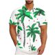 thumbnail image 2 of Mens Casual Manga Corta Botón Abajo Camisas Impresas Bolsillo Botón Turndown Cuello Top Blusa Camisa, 2 of 6