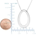 thumbnail image 2 of Sterling Silver Oval Circle Pendant Womens Necklace, 16", 2 of 2