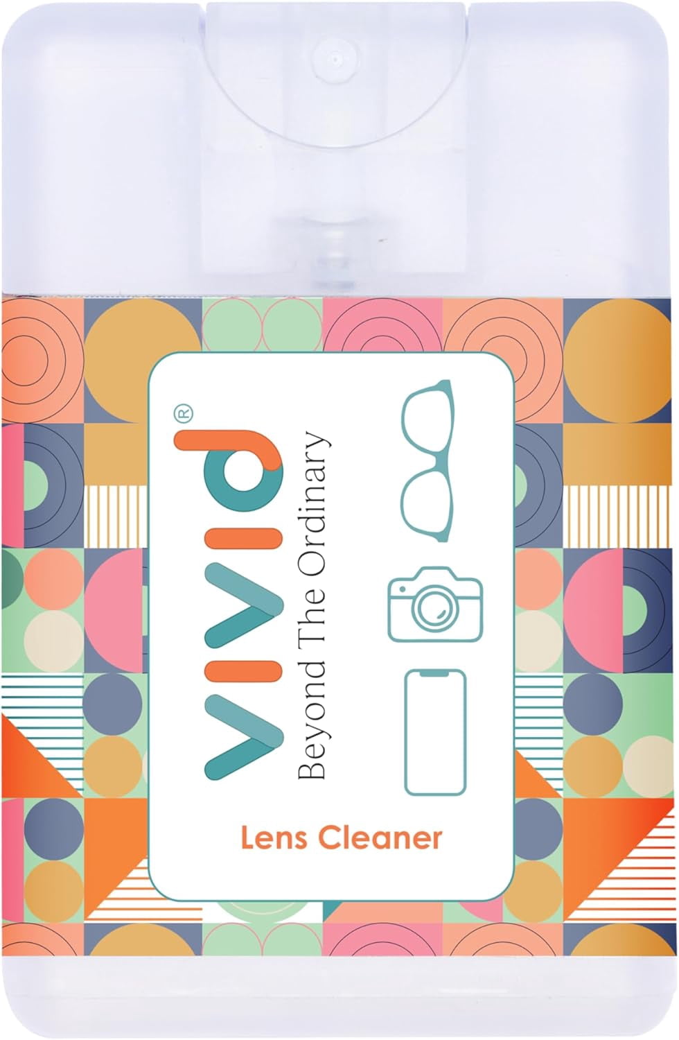 VIVID VividVisionInt Lens Cleaning 20 ML Solution Spray Contain NO Detergent NO Foam for Spectacles Sunglasses Eyeglasses Mobile PC Laptop TV & Camera 20ml Bottle Microfiber Cloth Polyester Nylon