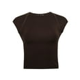 thumbnail image 5 of Cenuakty Women Summer Short Sleeve T-Shirts Bandage Backless Basic Crop Tops  Aesthetic Clothes, 5 of 8