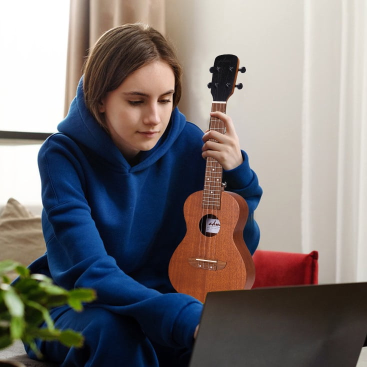 ADM Concert Ukulele 23 inch for Kid Adult Student Beginners, Mahogany Wood Ukulele Starter Kit
