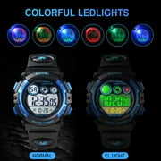 SKMEI Digital Watch, 50M Waterproof Led Watches For Ages 5-13 Sports, LED Light