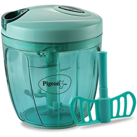 

Pigeon Vegetable Chopper | Handy and Compact Manual Food Chopper with Stainless Steel Blades | 0.9 Liters |Large Hand Powered| Onion Chopper | Vegetable Cutter | Veggie chopper | Pull Chopper