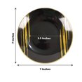 thumbnail image 3 of Balsa Circle 10 Black Gold Round Disposable Salad Dinner Plastic Plates Metallic Prints Party Events Tableware Decorations, 3 of 8