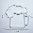 thumbnail image 4 of Letreros de neón para cerveza, letreros de neón, luces LED de neón con batería y USB, letreros de neón para barra, letreros LED amarillos y blancos, decoración para pared de habitación, letreros de, 4 of 5