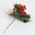 thumbnail image 2 of Artificial Pine Stems Fake Pine Cone Gift Box Christmas Flowers Ornament Flower Arrangements Wreath Holiday Home Winter Decor, Apple Red, 2 of 4