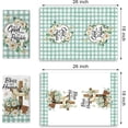 thumbnail image 2 of with God All Things are Possible Christian Kitchen Dish Towels Set of 2, Religious Cross Flower Easter Drying Hand Towels Baking Cooking Cloth, Spring Summer Plaid Farmhouse Home Decor 18 x 26, 2 of 6