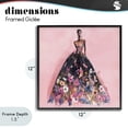 thumbnail image 4 of Stupell Industries Art Deco Floral Reverie Gown Black Framed Giclee Art, 12 x 12, by Svetlana Aleynikova, 4 of 8