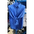 thumbnail image 7 of Mohiass Womens Button Down Shirts Long Sleeve Dressy Casual Blouses Button Up Collared Shirts Tops for Women Blue 2XL, 7 of 7