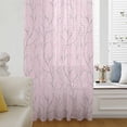 thumbnail image 6 of Pink Branches Sheer Curtains 108 Inches Extra Long, Vintage Art Farmhouse Light Filering Curtains, Privacy Drapes Simi Floor to Veiling Curtain for Living Room Bedroom Large Window Treatment, 6 of 9