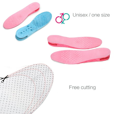 Pair Unisex Height Increase Insole Sport Shoe Pad Air Cushion Comfortable Insoles Height Lift 3cm Men & shoe insert for heel Women Suitable for 35-45 yards Length