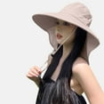 thumbnail image 2 of ZQUUVOU Sun Hat for Women Sun Protection Wide Brim Shawl with Neck Flap Hiking Visor Hat Outdoor Summer Beach Pink, 2 of 5