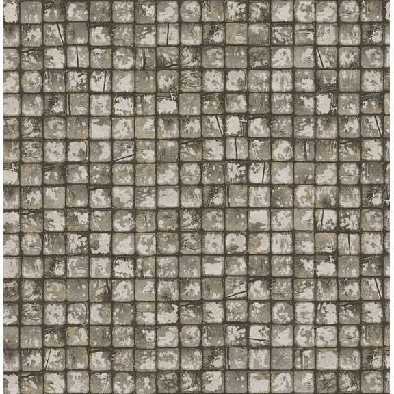 Advantage Kingsley Grey Tiled Wallpaper