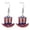 Hat Shape, variant on Patriotic Acrylic Dangle Drop Earrings, Red White Blue Star Strip Drop Earrings, Multi Shapes Usa Themed Jewelry For Women 4Th Of July Holiday Party Daily Outfit Decor(Star Shape-2.16")