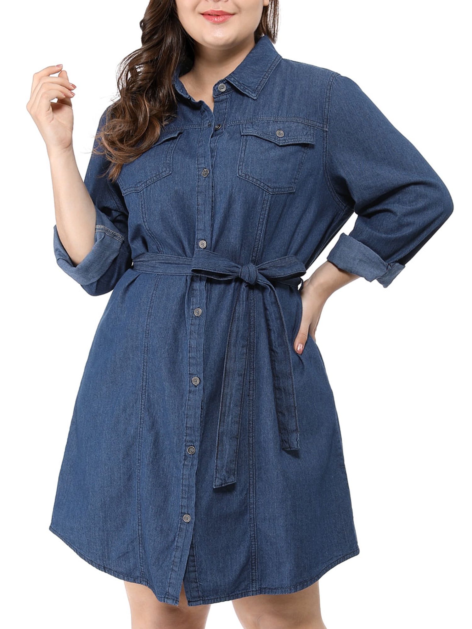 collared shirt dress plus size
