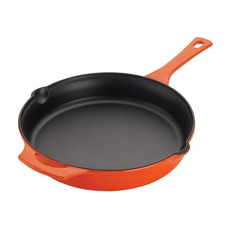 UPC 051153591617 product image for Rachael Ray 12 Inch Nonstick Hard Anodized Aluminum Cast Iron Skillet, Orange | upcitemdb.com