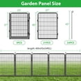 thumbnail image 5 of Jhsomdr Decorative Garden Fence with Gate 54ft (L)×40in (H) Heavy Duty Metal Fence Outdoor Wire Fence No Dig Fence Panel Animal Barrier Garden Fencing for Yard Landscape, 5 of 9