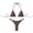 Coffee, variant on 2 Piece Swimsuit High Waisted,Women's Triangle Thong Bikini Set Sexy String Brazillian Two Piece Swimsuit Cute Bikini Bathing Suit