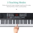 thumbnail image 4 of Best Choice Products 61-Key Beginners Electronic Keyboard Piano Set w/ LED, 3 Teaching Modes, H-Stand, Stool - Black, 4 of 9