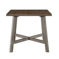 thumbnail image 5 of Weston Home Valence 47.5" 4 - Person X-base Trestle Dining Set, Antique Grey, Rustic Oak Finish, 5 of 11