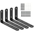 thumbnail image 1 of 4Pcs Heavy Duty Cast Iron Wall Mounted L Shaped Angle Shelf Brackets, 1 of 10