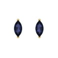thumbnail image 3 of 1.0 Ct Marquise Cut Studs Blue Sapphire 14K Yellow Solid Solid Gold Everyday Dainty Earrings Push Back, 3 of 7