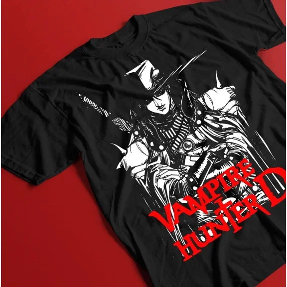VINTAGE Vampire Hunter D Bloodlust Retro Anime T-Shirt, Unisex Shirt Black S-5XL