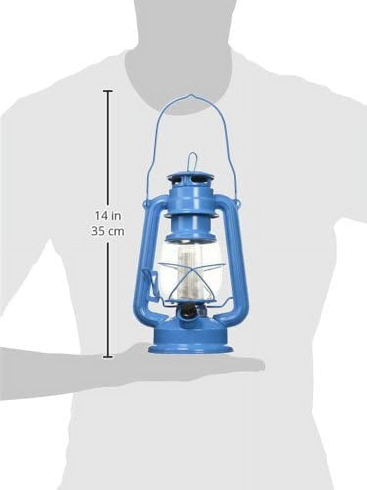 Northpoint 150 Lumen Vintage Santorini Blue Battery Operated 12 LED Lantern  190610 - The Home Depot