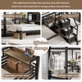 thumbnail image 5 of DTTRA Twin Over Twin Triple Bunk Bed, Heavy Duty Metal Frame with Storage Stairs, Black, 5 of 8