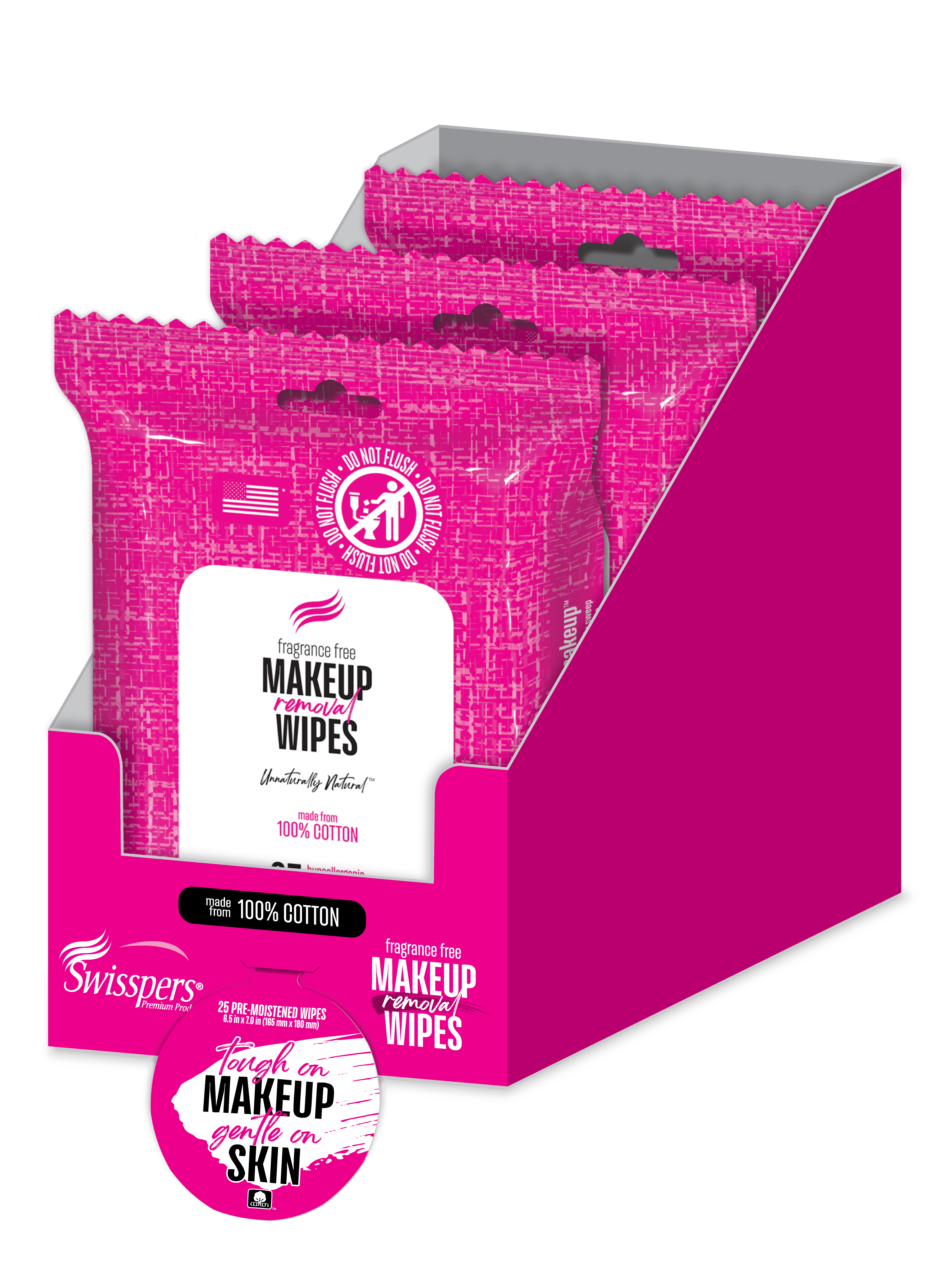 Swisspers Makeup Remover Wipes 25 Count