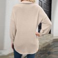 thumbnail image 5 of LYXSSBYX Women Long Sleeve Tops Hot Sale Clearance Ladies Fashion Casual V-neck Zipper Solid Color Pocket Long Sleeve Loose Top, 5 of 5