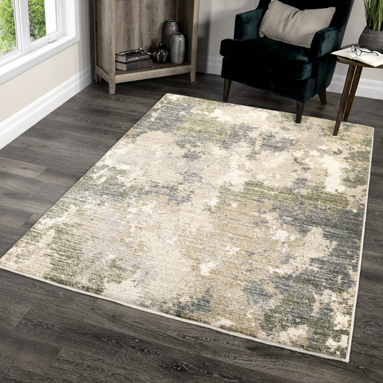 Orian Ironstone 5'3" X 7'6" Moonlight Stripes Area Rug
