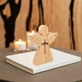thumbnail image 6 of PENIKOKO Angel Cross Sculpture Khaki 1Pack 5.93X5.89X0.63In Garden Ornament Carved Angels Figurines, 6 of 8
