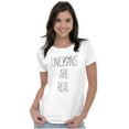 thumbnail image 3 of Unicorns Are Real Fantasy Creature Womens Slim Fit Graphic Tee Brisco Brands M, 3 of 5