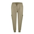 thumbnail image 4 of Xmyrz High Waisted Pants Women Cargo Pants Running Outdoor Quick Dry Thin Jogging Sports Recreation Trousers Casual Trouser, 4 of 6