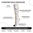 thumbnail image 3 of Lsque Geometric Spots Pattern Sport Compression Socks for Men & Women 15-20 mmHg Knee High Nurse Pregnant Running Medical and Travel Athletic, 3 of 6