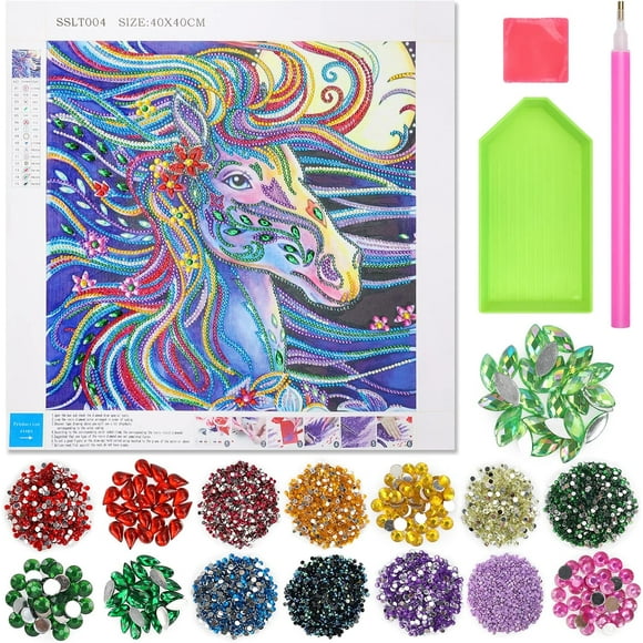 shiyou-Diamond Board Painting Pendant Kit, Horse Gifts, DIY Diamond Painting Kits with Diamond Draw Special Tools | Arts and Crafts | Presents for Birthday