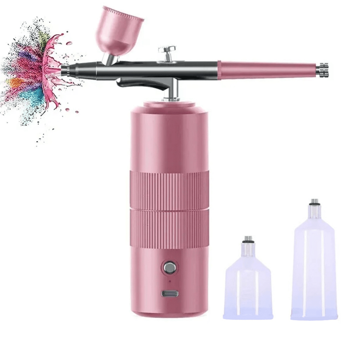 Cordless Airbrush Kit with Compressor , Portable Handheld Airbrush Set for Painting Cake Decor Nail Art