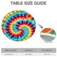thumbnail image 6 of Colorful Tie Dye Pattern Round Fitted Tablecloth with Elastic Edge,Dining Table Cover Waterproof,Outdoor Round Tablecloth for Camping,Dining,Indoor and Outdoor, 6 of 7