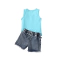 thumbnail image 4 of Seyurigaoka Children Clothes Set, Round Collar Vest and Elastic Waist Shorts, 4 of 9